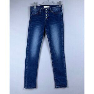 Flying Monkey Skinny Jeans Womens Size 25 Button Fly Y2581 Medium Wash Blue